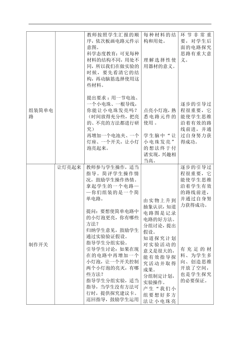 冀教小学科学三下《12让灯亮起来》word教案(2) .doc_第2页