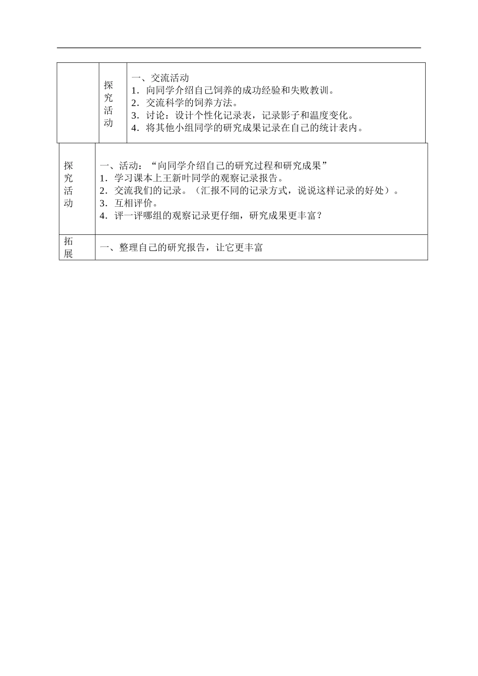 冀教小学科学四下册《14小动物的生长 》word教案.doc_第2页