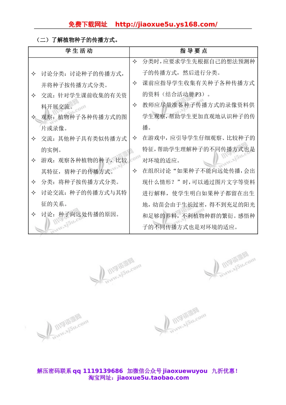 首师大小学科学三下《12.植物怎样传播种子》word教案.doc_第2页