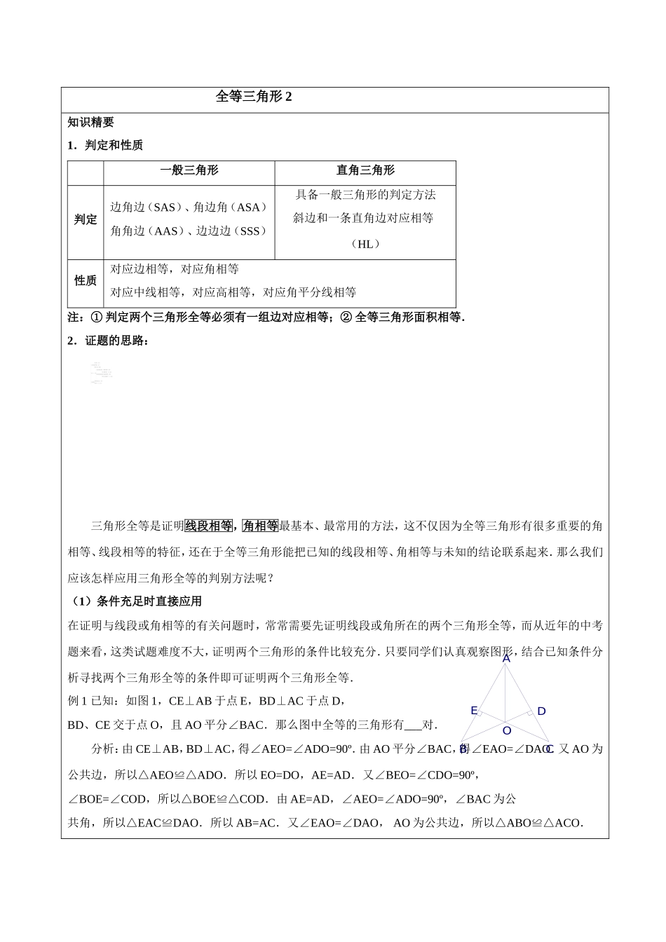 上海教育版数学七下14.2《全等三角形》教案1.doc_第1页