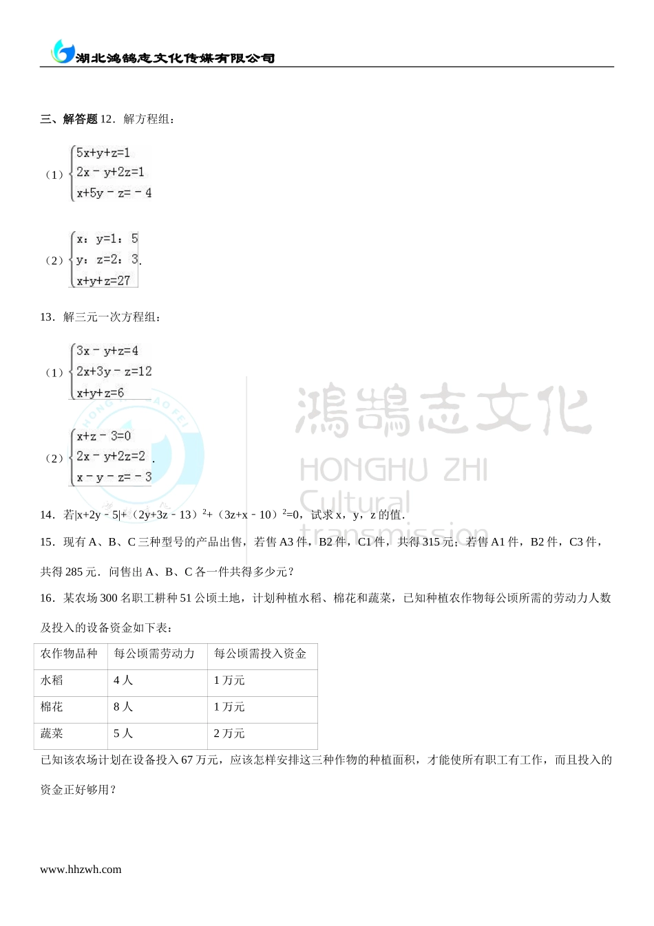 5.8三元一次方程组.doc_第3页