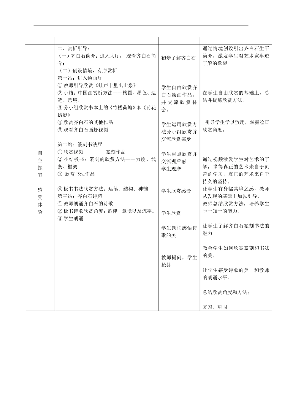 人美小学美术五下《第1课人民的艺术家——齐白石》word教案 (1).doc_第2页