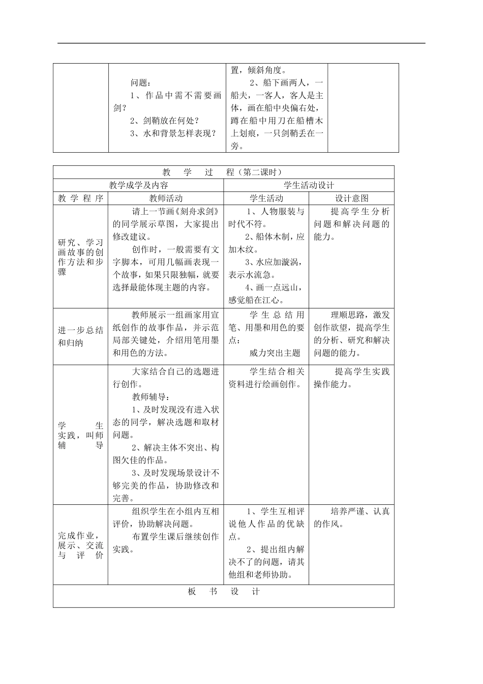人美小学美术六下《第11课画故事》word教案 (1).doc_第2页