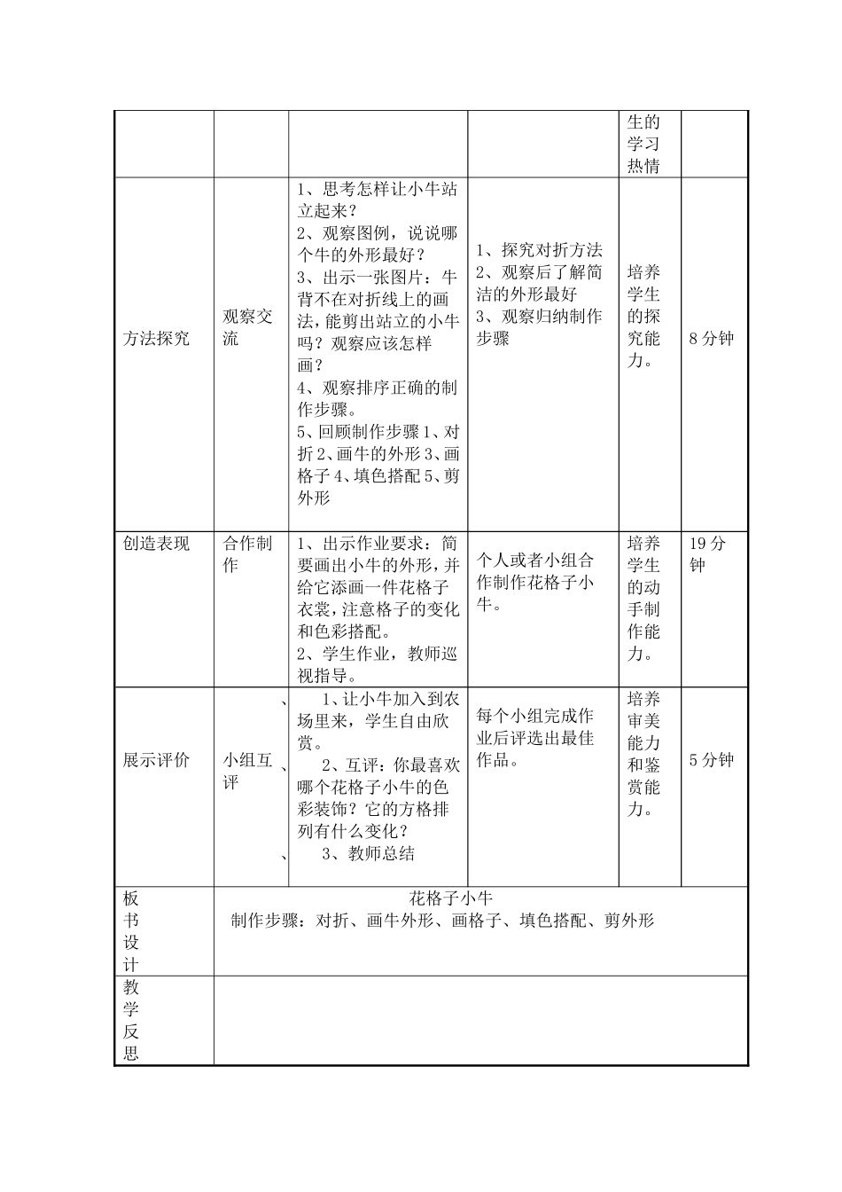 湘教小学美术二上《13花格子小牛 》word教案.doc_第2页