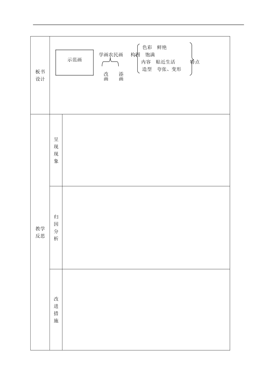 人美小学美术四下《第15课学画农民画》word教案 (3) .doc_第2页