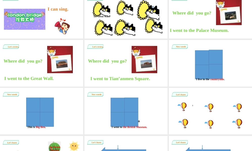 预课--Unit 2My summer holiday 第二课时.pptx