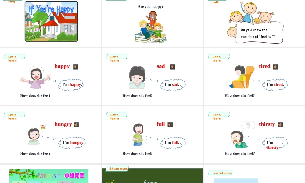 预课--Unit 3 Are you happy 第一课时课件.pptx