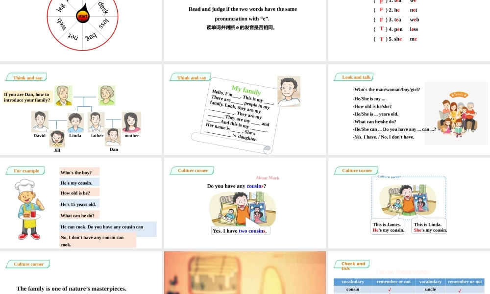 预课--Unit 4 Do you have any cousins第三课时课件.pptx