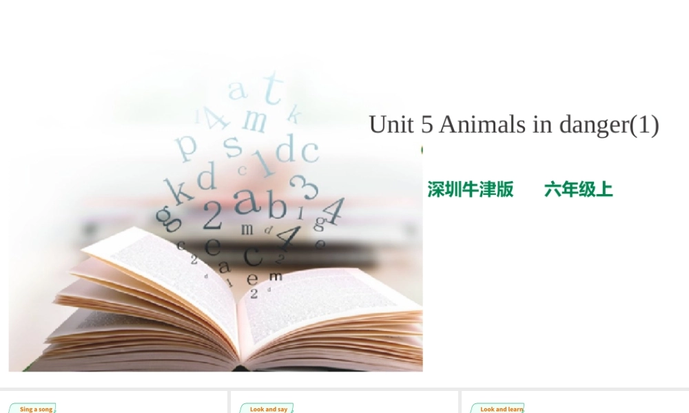 预课--Unit 5 Animals in danger(1)课件.pptx
