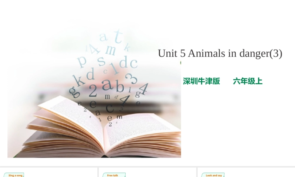 预课--Unit 5 Animals in danger(3)课件.pptx
