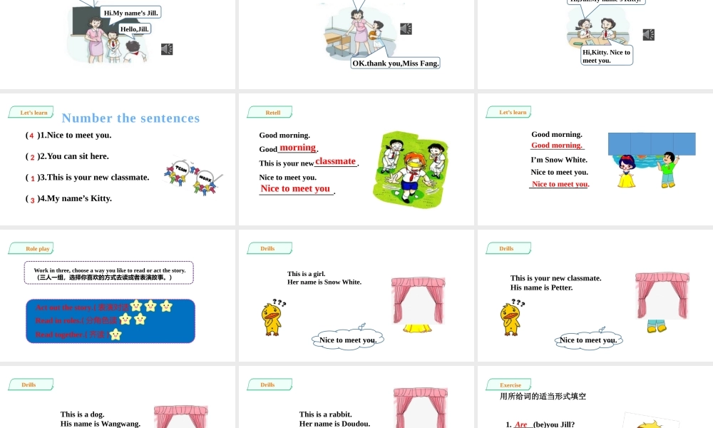 预课--Unit1 Meeting new people 第一课时 课件.pptx