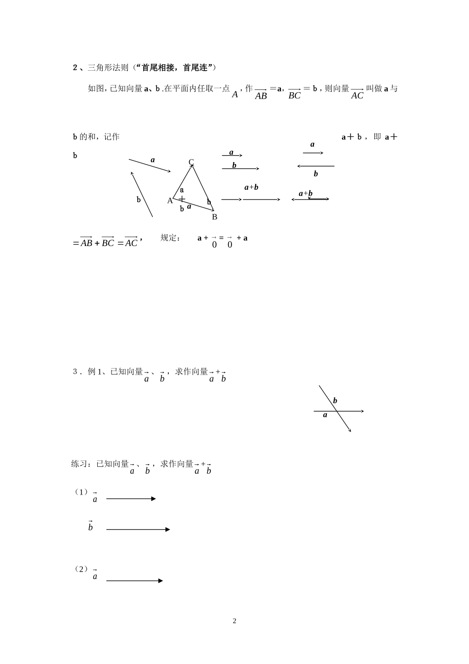 2.2.1向量加法运算及其几何意义.doc_第2页