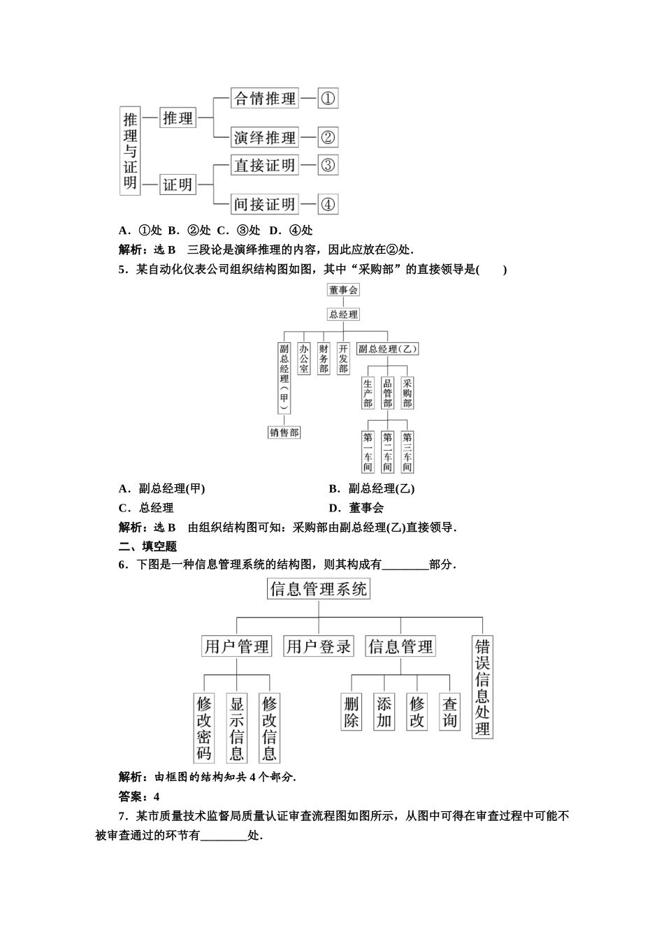 2016-2017学年高中数学人教A版选修1-2课时跟踪检测（12）　结构图 Word版含解析.doc_第2页