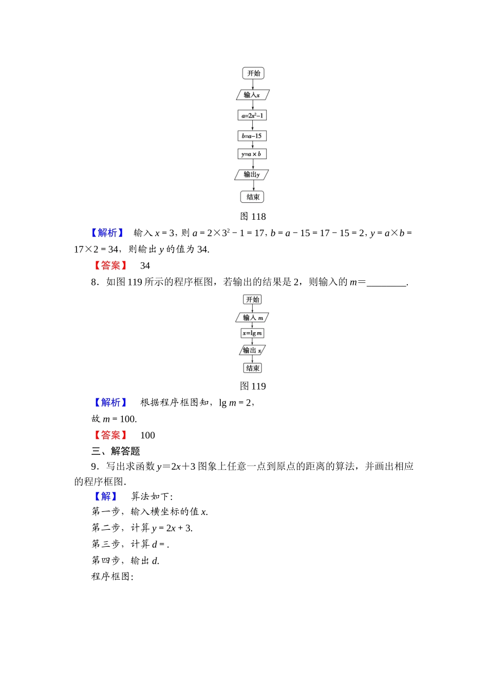 2018版高中数学（人教A版）必修3同步练习题： 第1章 学业分层测评2.doc_第3页