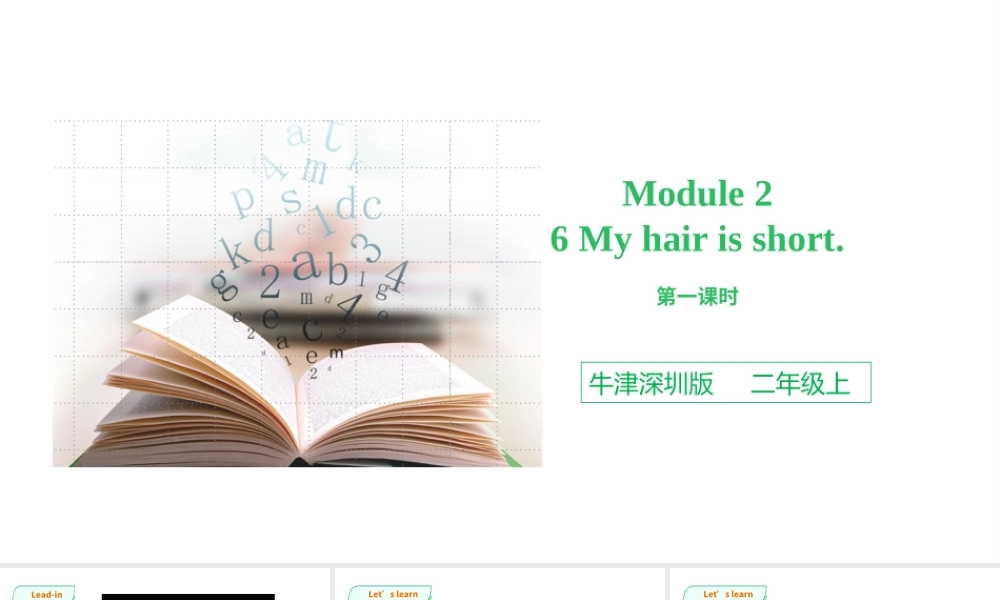 预课——Unit 6 My hair is short. 第一课时 ppt.ppt