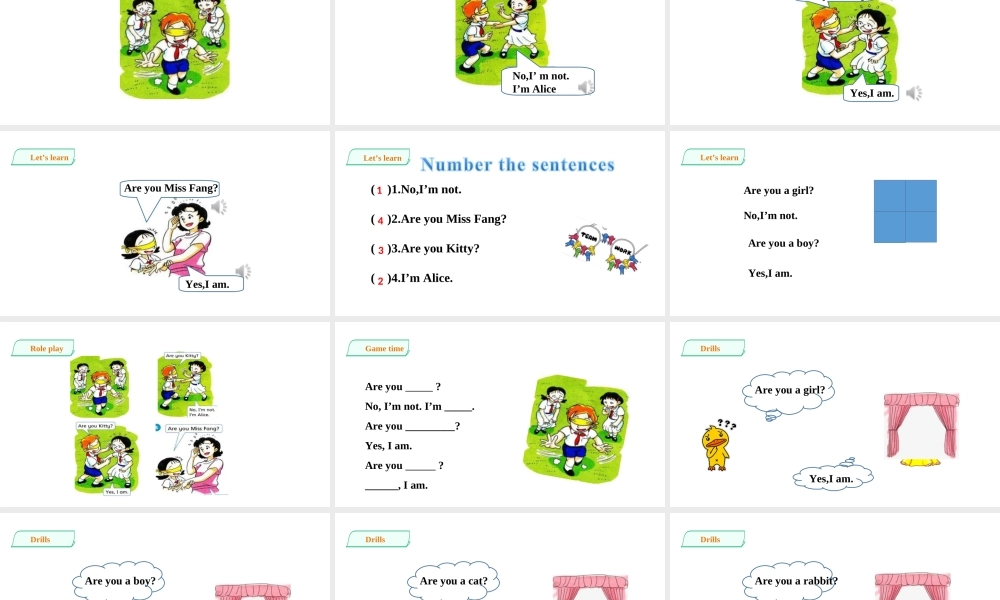 预课——Unit3. Are you Kitty 第一课时 课件.ppt