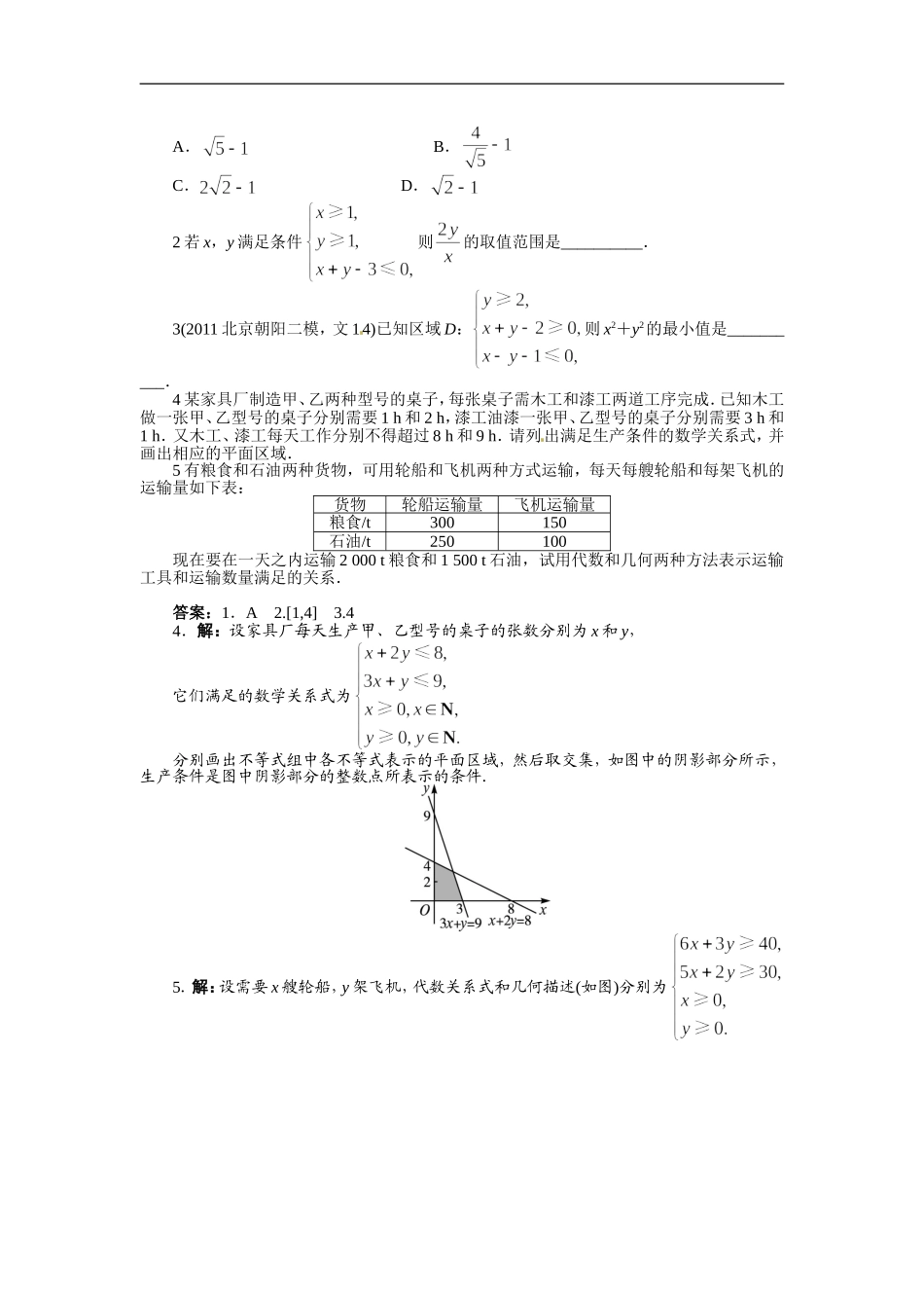 数学人教A版必修5第三章3.3.1二元一次不等式(组)与平面区域(第2课时).doc_第3页