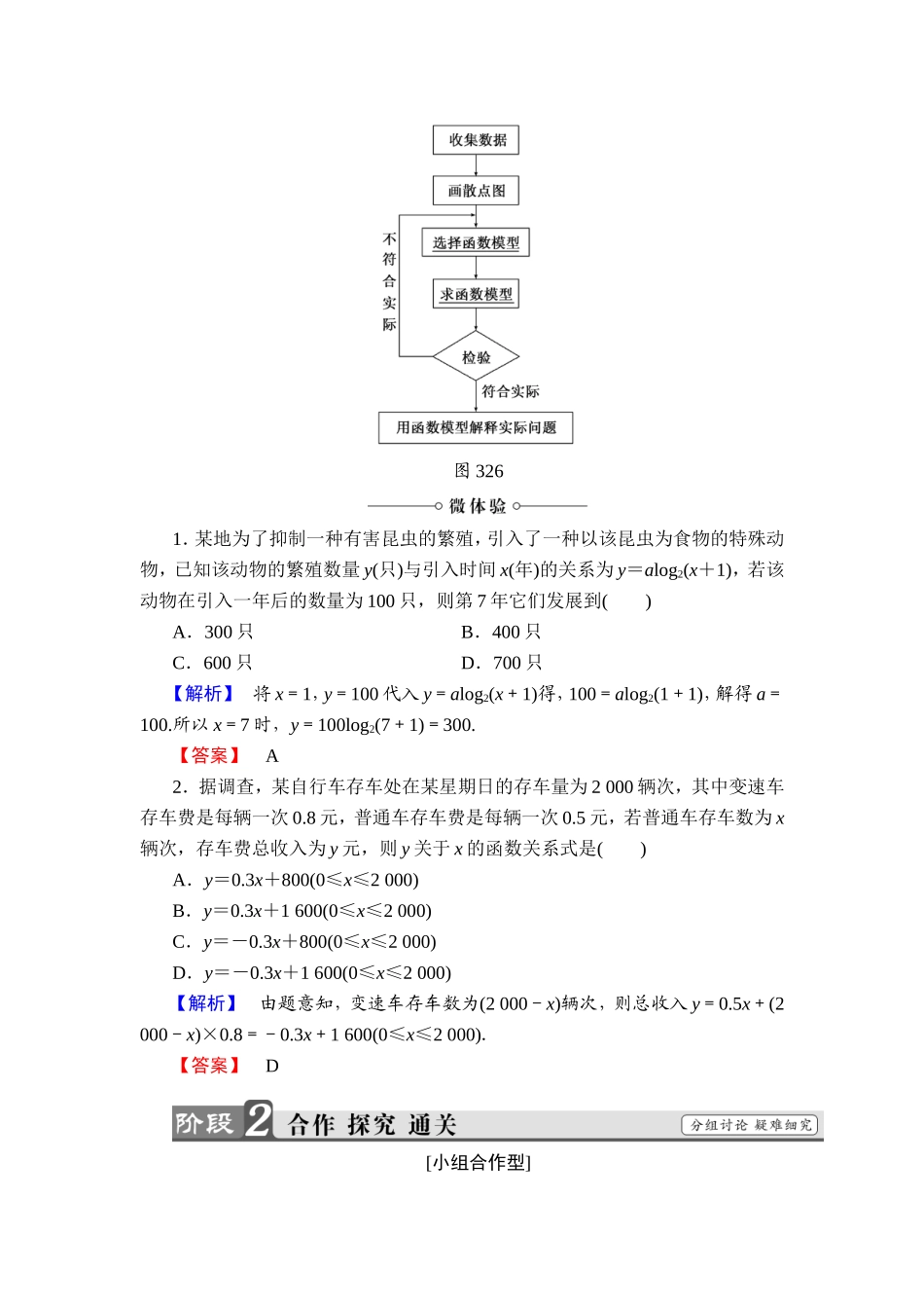 2018版高中数学（人教A版）必修1同步教师用书：第3章 3.2.2 函数模型的应用实例.doc_第2页