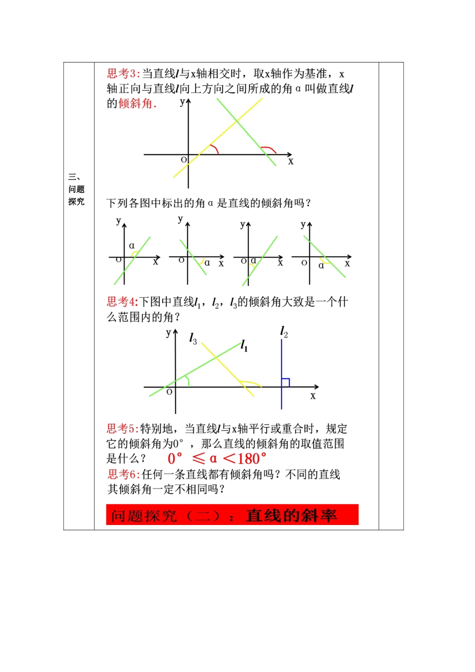 教案高一数学人教版必修二 3.1.1倾斜角与斜率.doc_第2页
