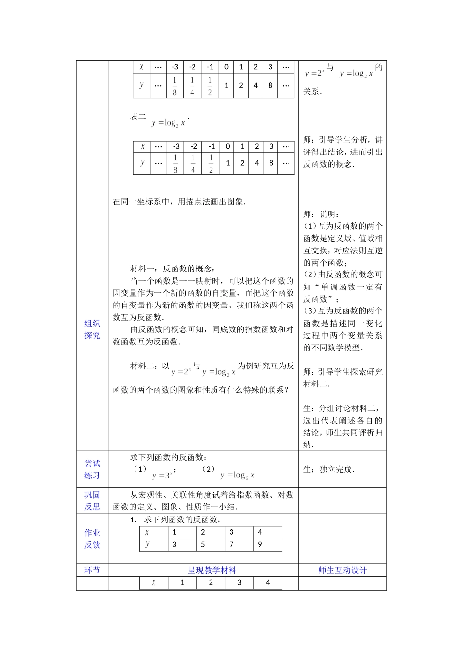 高一数学人教A版必修一精品教案：2.2.2对数函数（3） Word版含答案.doc_第3页