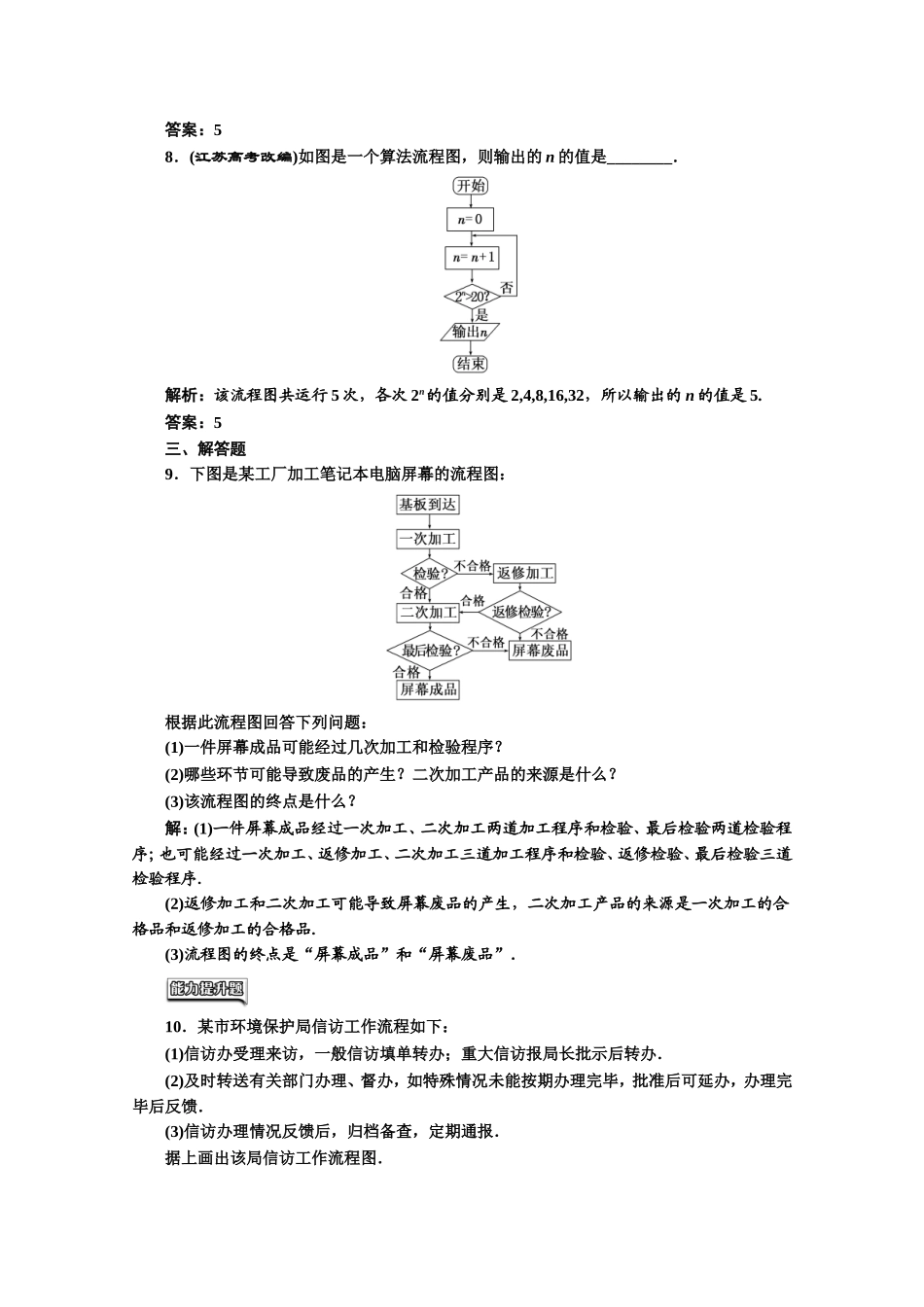 高中数学人教A版选修1-2课时跟踪检测（十一）　流程图 Word版含解析.doc_第3页