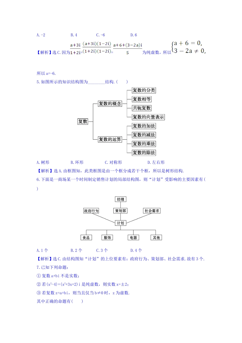 高中数学人教版选修1-2：单元质量评估（三） Word版含答案.doc_第2页