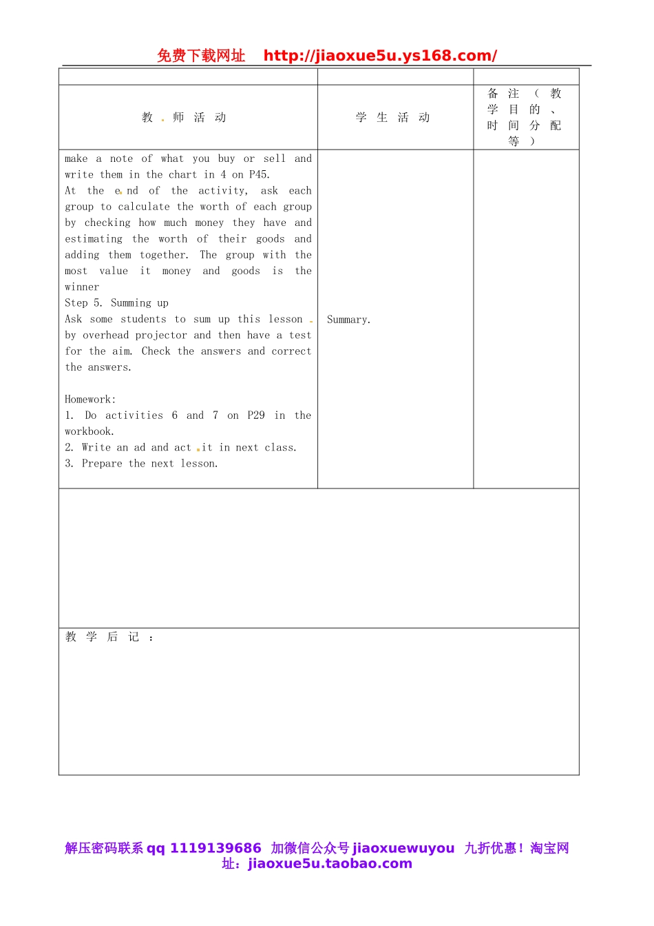 七年级英语上册 Unit 7 How much are these socks（第5课时）教案 （新版）人教新目标版.doc_第3页