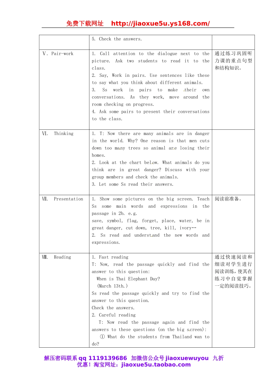 七年级英语下册 Unit 5《Why do you like pandas》Period 3 Section B(1a-2c)教案 （新版）人教新目标版.doc_第3页