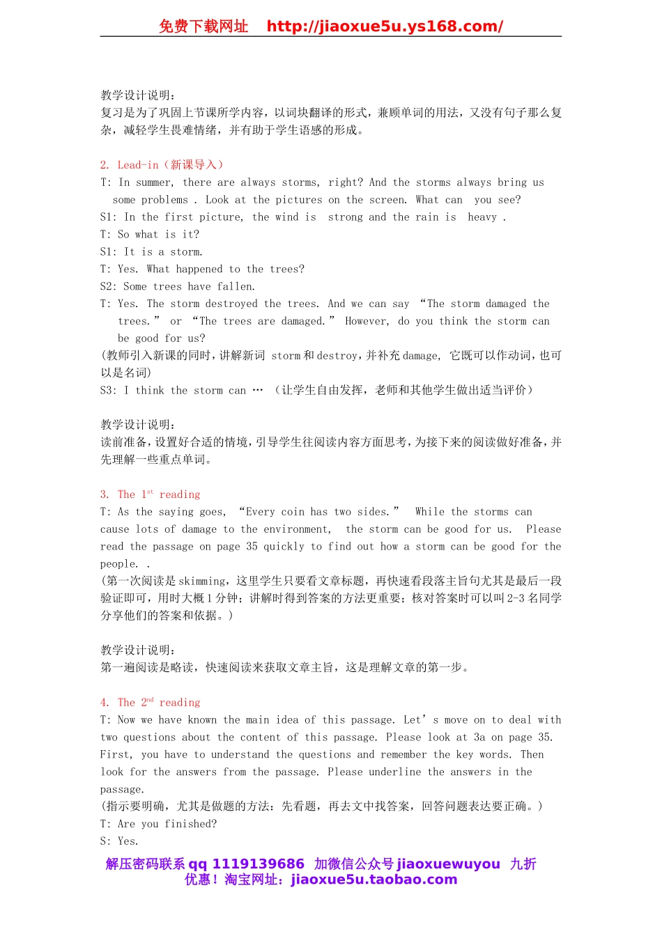 八年级英语下册 Unit 5 What were you doing when the rainstorm came Lesson PlanLesson Plan 2教案 .doc_第2页