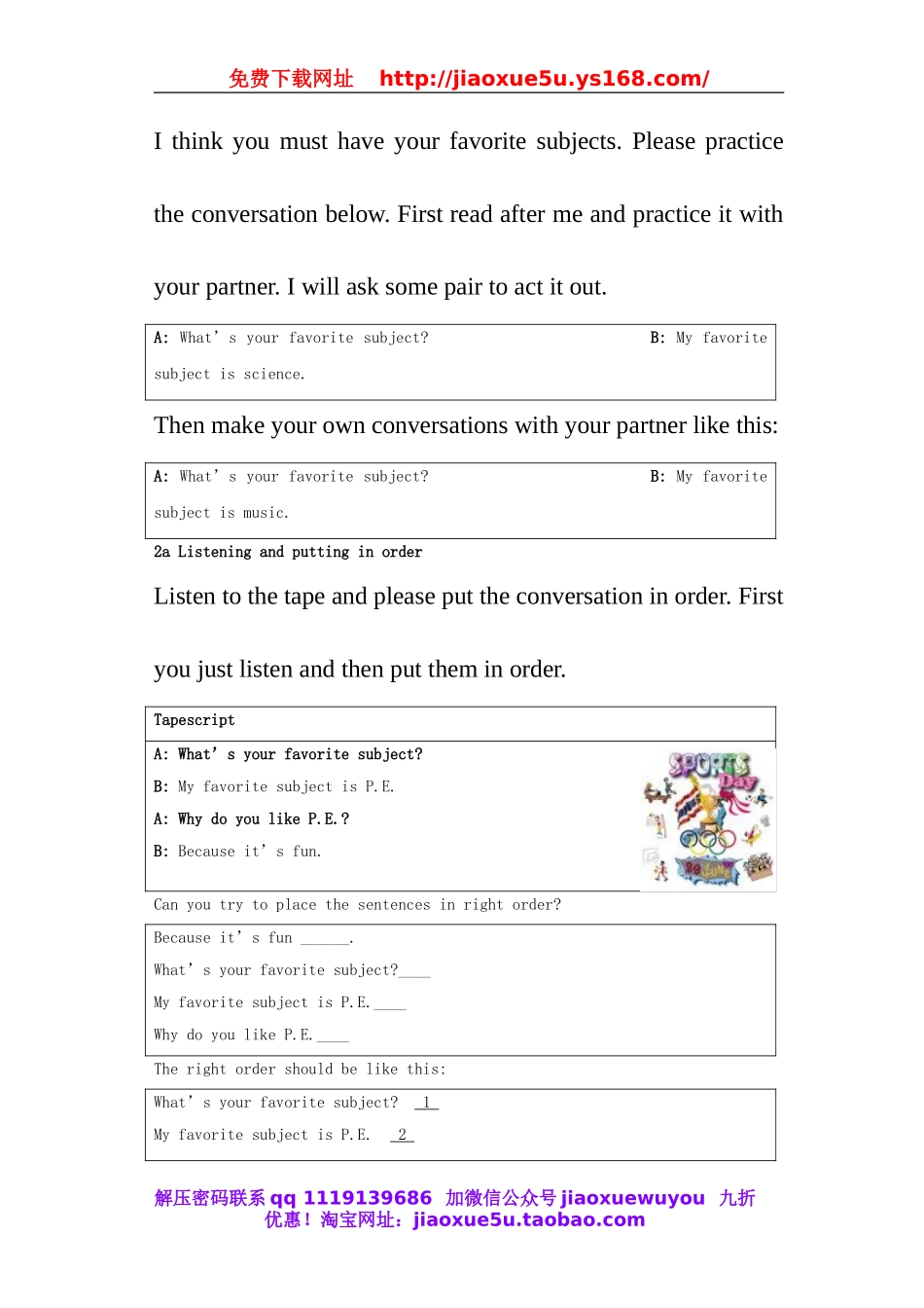 七年级英语上册 Unit 9 my favorite subject is science教案1 （新版）人教新目标版.doc_第3页