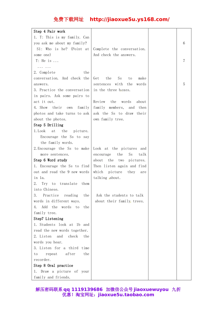 【山东】《Unit 2 This is my sister Period 2》教案 （新版）人教新目标版.doc_第2页