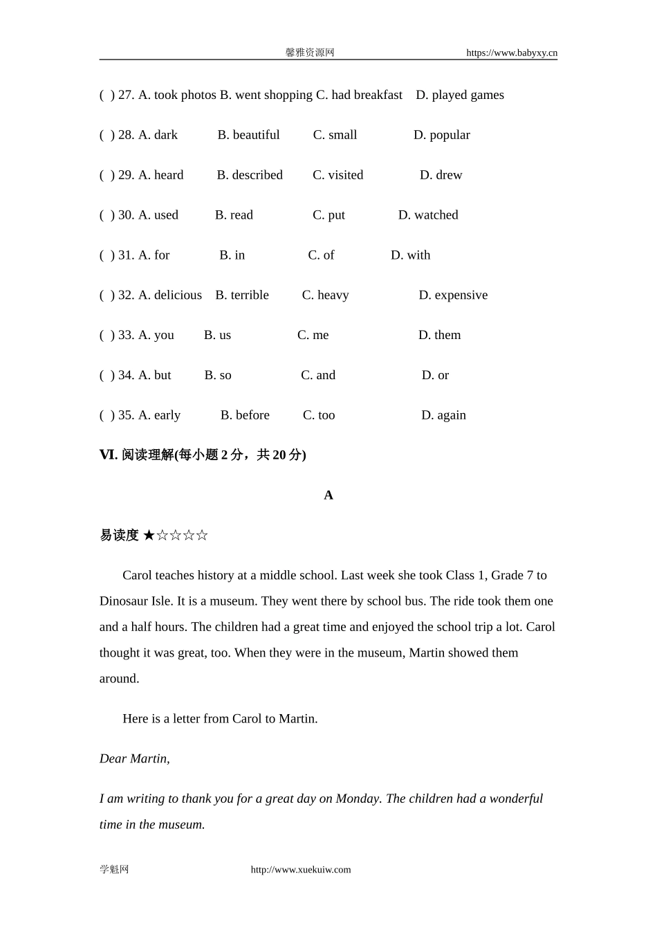 Unit 11单元测试题.doc_第3页