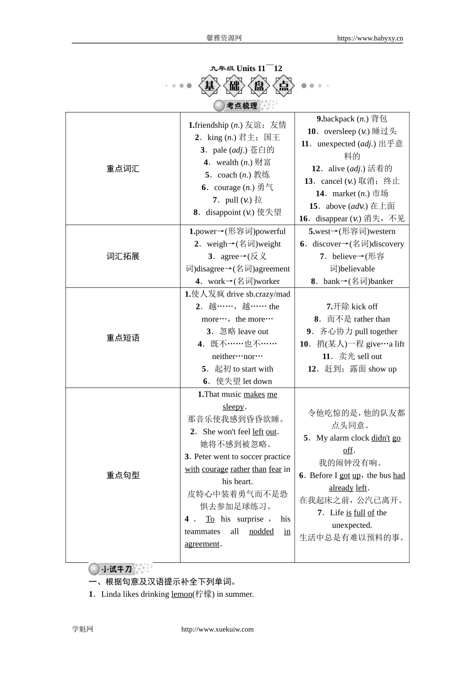 九年级Units 11～12.doc_第1页