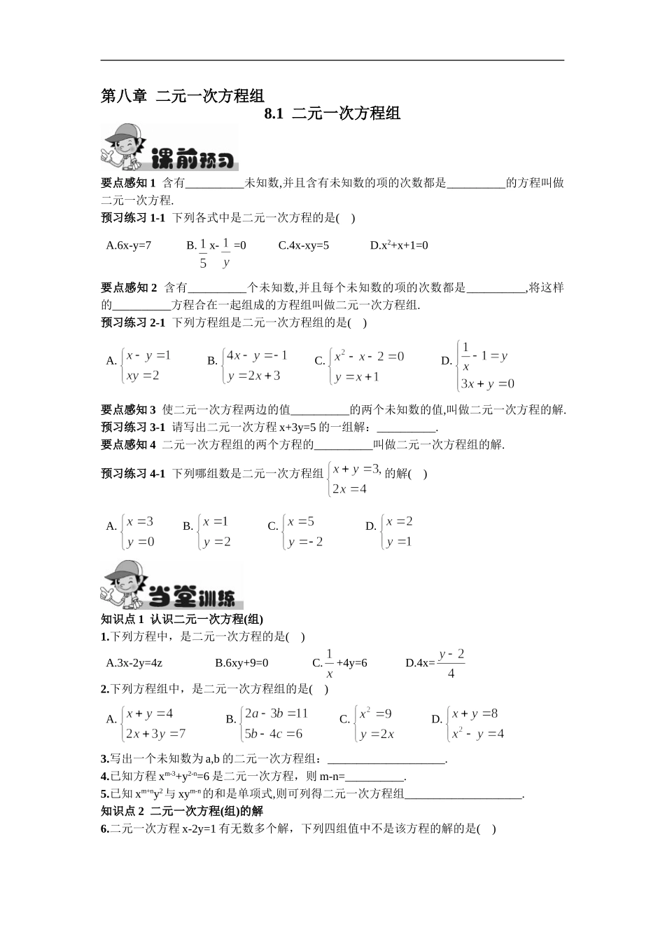 8.1二元一次方程组.doc_第1页