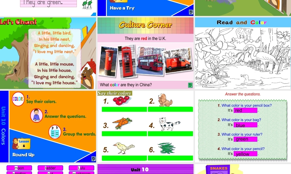 三年级下英语课件-Unit 10 Colors (3)-北师大版(三起).ppt