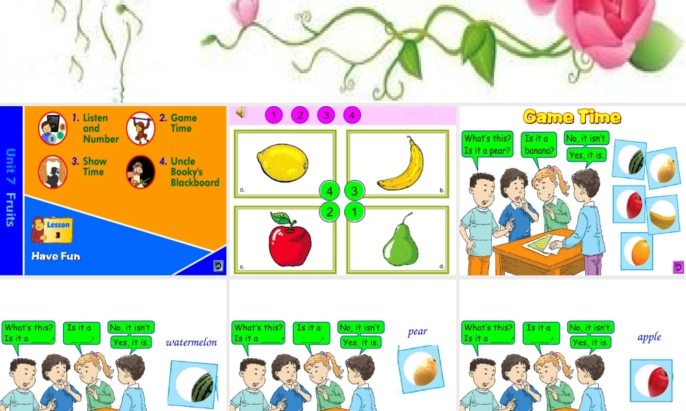 三年级下英语课件-Unit 7 Fruits (3)-北师大版(三起）.ppt