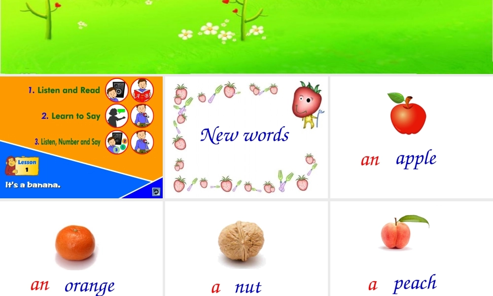 三年级下英语课件-Unit 7 Fruits (1)-北师大版(三起）.ppt