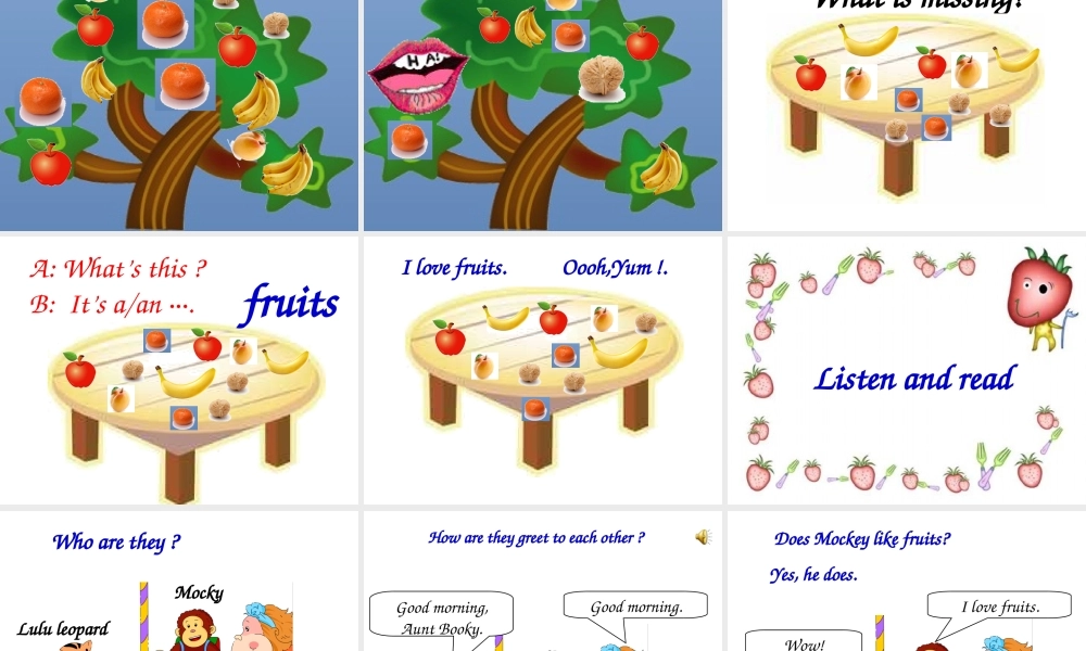 三年级下英语课件-Unit 7 Fruits (1)-北师大版(三起）.ppt