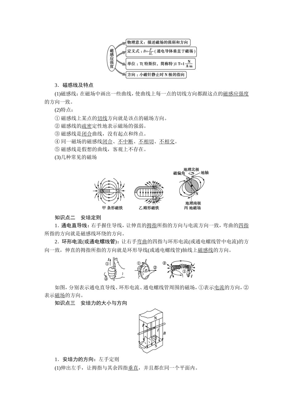 2020高考物理大一轮复习教案：教师用书 9第九章　磁　场.doc_第2页