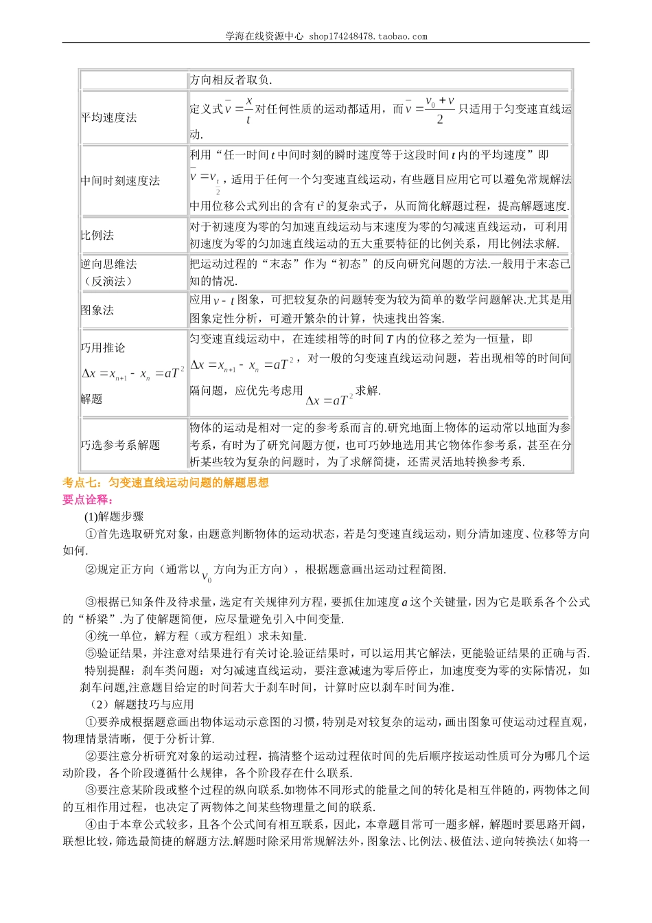 匀变速直线运动的规律 知识讲解 基础.doc_第3页