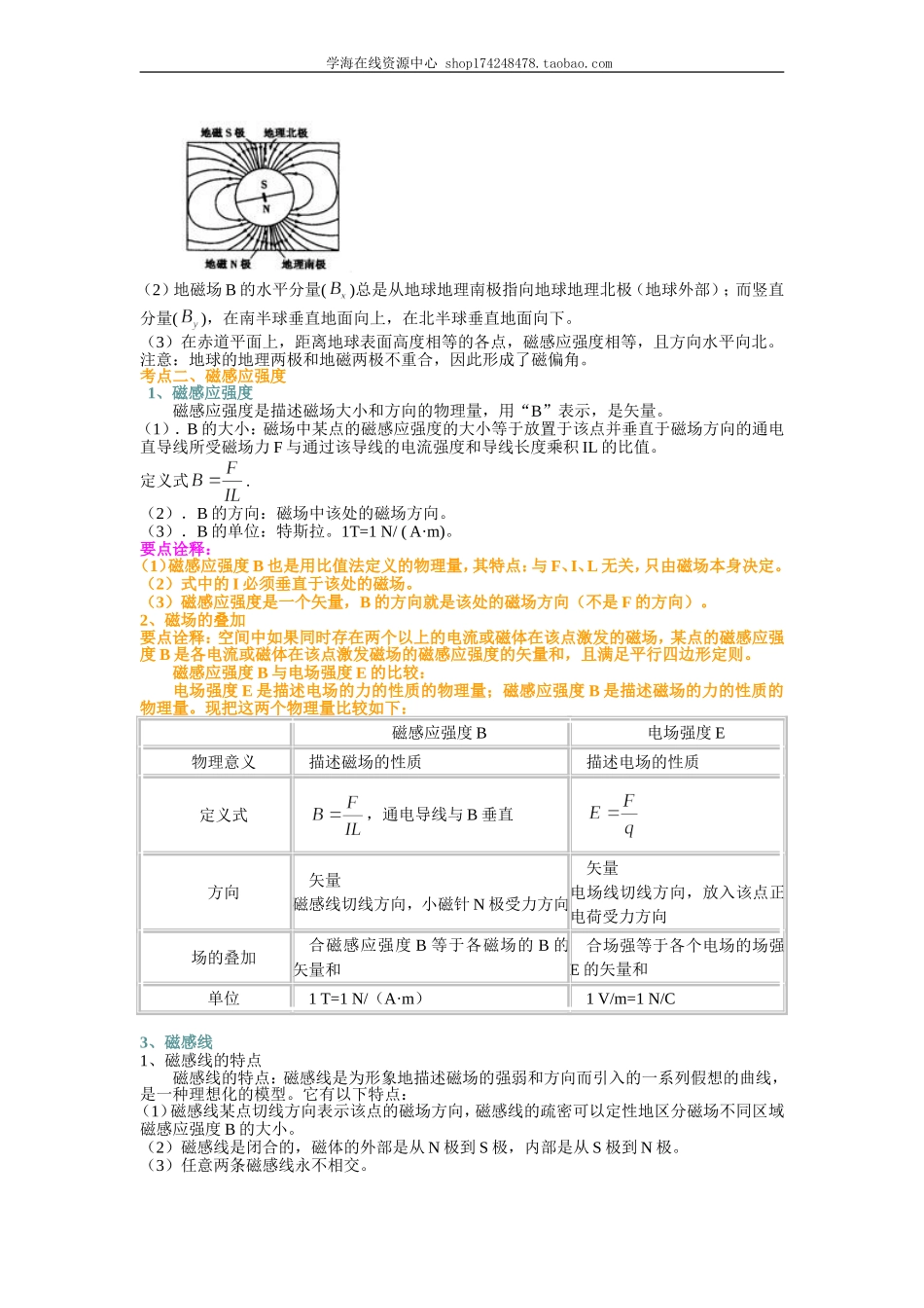 知识讲解 磁场对电流的作用（基础）.doc_第2页