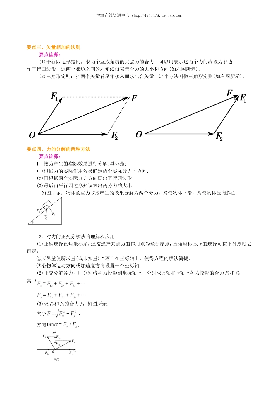 力的合成与分解 知识讲解 提高.doc_第2页