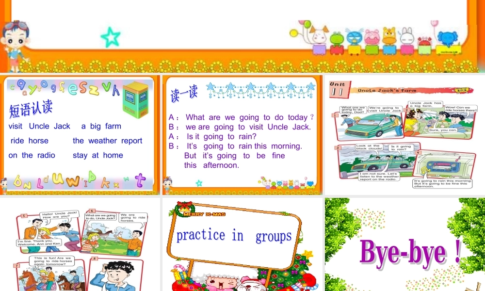 四年级下英语课件-Unit 11UncleJack’s farm1-北师大版(三起).ppt