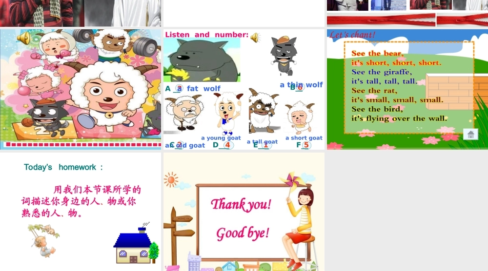 四年级下英语课件-Unit8 big bird（4）-北师大版(三起).ppt