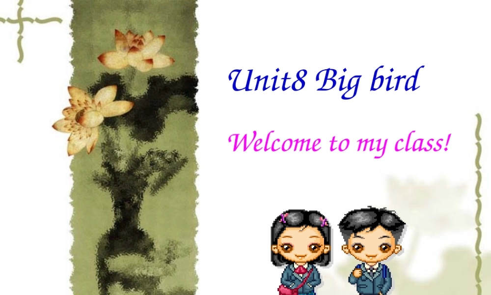 四年级下英语课件-Unit8 big bird（6）-北师大版(三起).ppt