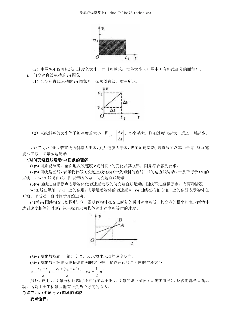 运动图像、追及与相遇 知识讲解 基础.doc_第2页