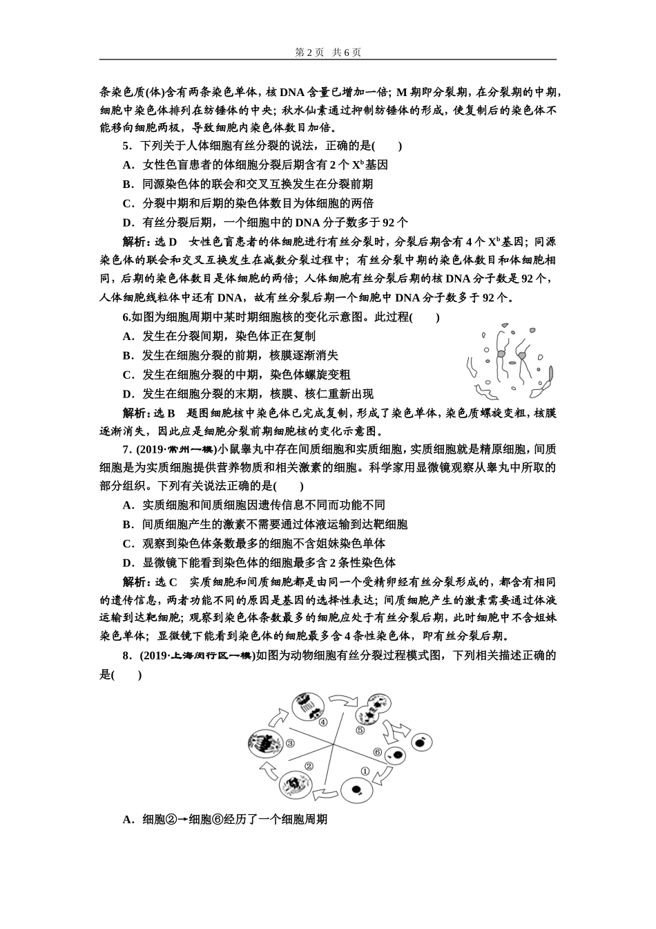 课下达标检测（十二）细胞的增殖.doc_第2页