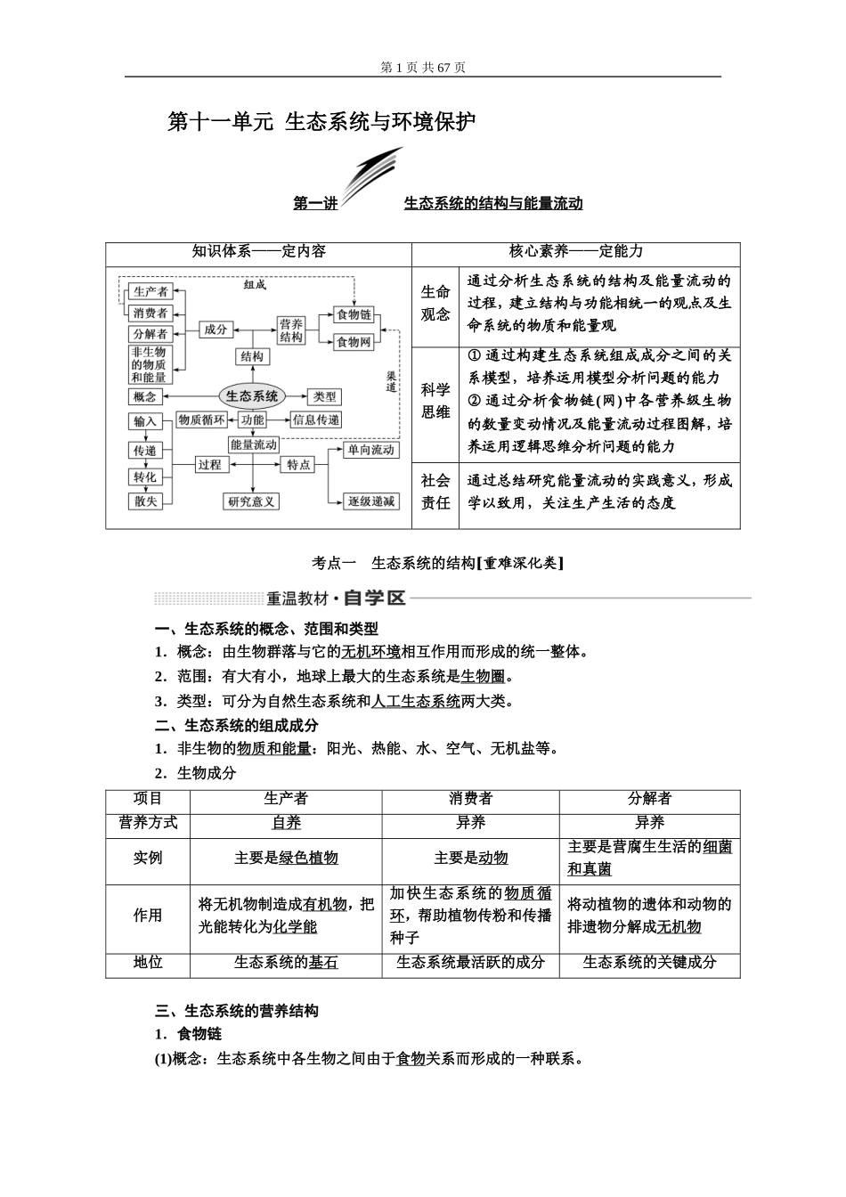 第十一单元生态系统与环境保护.DOC_第1页