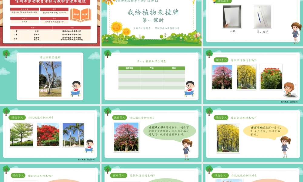 课时17071_四年级活动14《我给植物来挂牌》第一课时-《我给植物来挂牌》第一课时.pptx