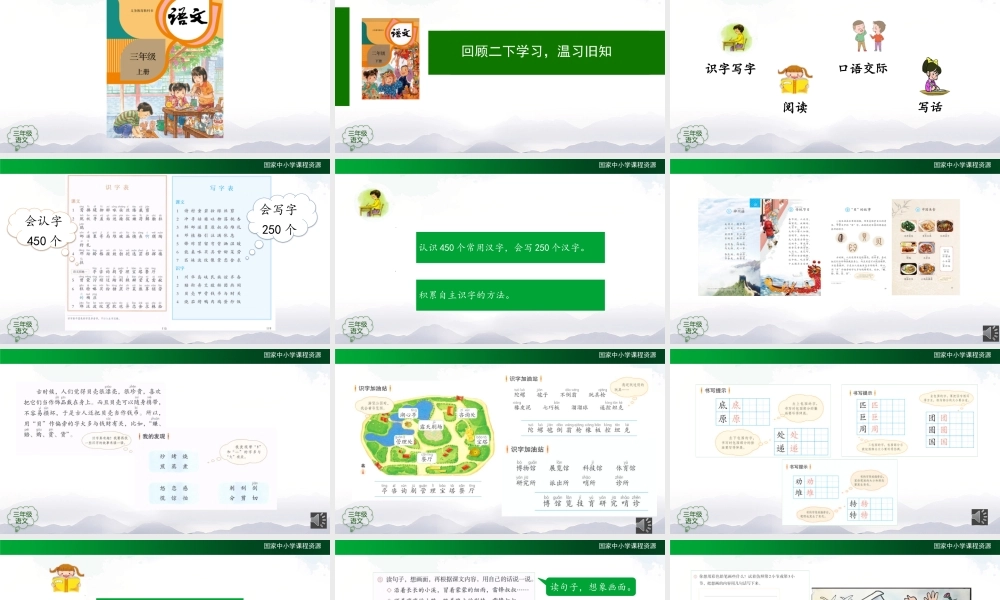 0901三年级语文（统编版）《三年级上册学习导引》-PPT .pptx